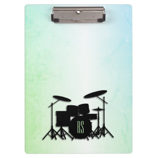 Monogram Drumstel Groen Klembord (Voorkant)