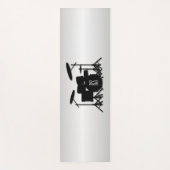 Monogram Drumstel Zilver Yogamat (Voorkant)