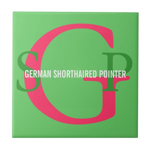 Monogram Duitse Shorthaired Pointer Tegeltje (Voorkant)