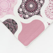 Monogram Dusky Roos Dot Mandalas Ogee Patchwork Fleece Deken (Hoek)