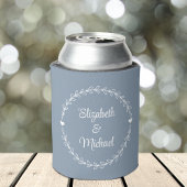 Monogram Dusty Blue Wedding Blikjeskoeler