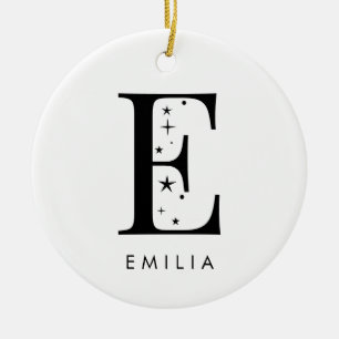 Monogram E hemelse naam Keramisch Ornament