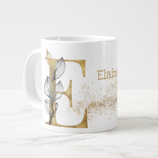Monogram "E" Jumbo Mok Soup Ijs (Voorkant links)