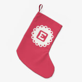 MONOGRAM "E" KLEINE KERSTSOK (Voorkant (Hangend))