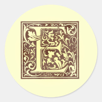 monogram E Ronde Sticker