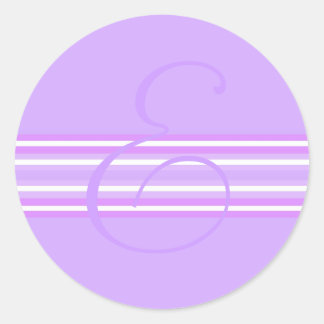 Monogram E-Sticker Ronde Sticker