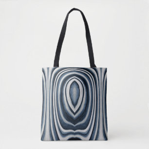 Monogram, Earth Toned Blue Abstract Pattern Draagtas