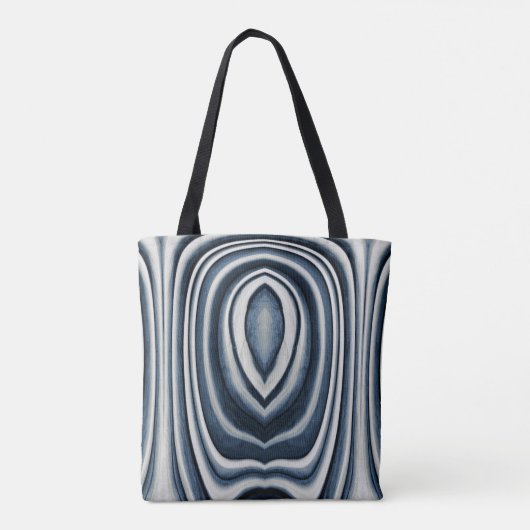 Monogram, Earth Toned Blue Abstract Pattern Draagtas (Achterkant)