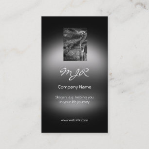 Monogram, een reis gemaakt, metallisch effect visitekaartje