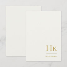 Monogram Eenvoudig Elegant Monogram Ivoor en Goud