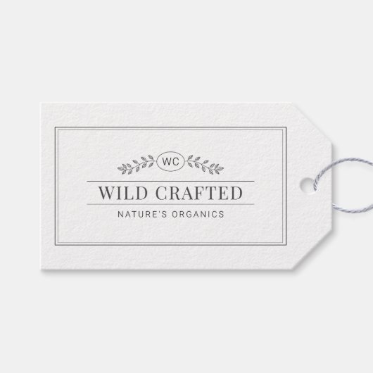 Monogram Eenvoudig extern bedrijf Cadeaulabel (Voorkant (Horizontaal))