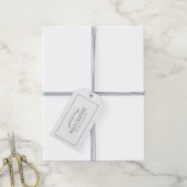 Monogram Eenvoudig extern bedrijf Cadeaulabel (Met Touw)