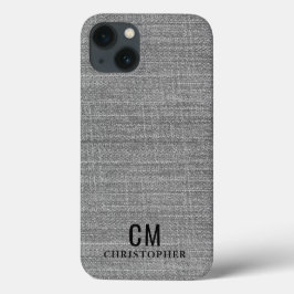 Monogram eenvoudig minimalistisch Initiaal iPhone 13 Hoesje