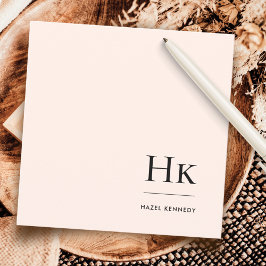 Monogram Eenvoudig Modern Monogrammed Social Notec Notitiekaartje