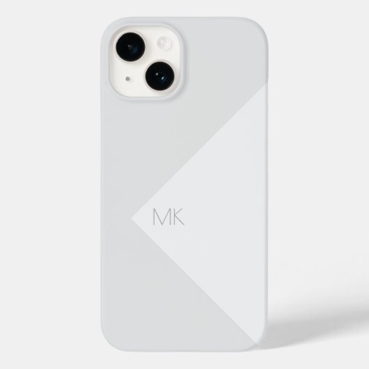 Monogram Eenvoudig Neutraal Modern Modieus Case-Mate iPhone Case (Achterkant)