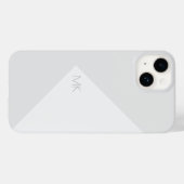 Monogram Eenvoudig Neutraal Modern Modieus Case-Mate iPhone Case (Achterkant (horizontaal))