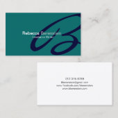 Monogram Eenvoudig Visitekaartje Liorah Lettertype (Voorkant / Achterkant)