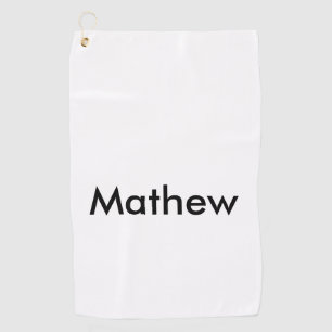 monogram eenvoudige initiaal letter add jouw naam golfhanddoek