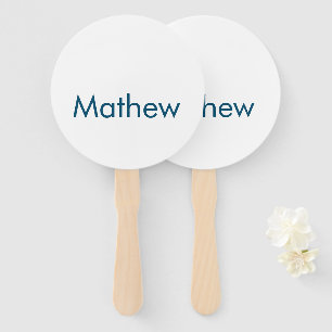 monogram eenvoudige initiaal letter add jouw naam  handwaaier