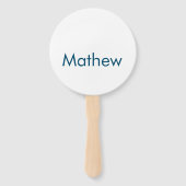 monogram eenvoudige initiaal letter add jouw naam handwaaier (Voorkant)