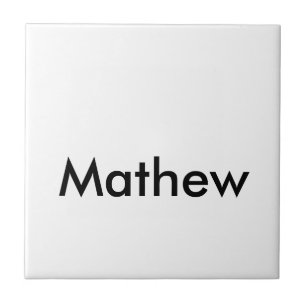 monogram eenvoudige initiaal letter add jouw naam  tegeltje