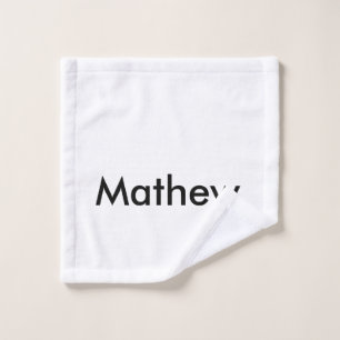 monogram eenvoudige initiaal letter add jouw naam  washandje