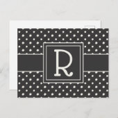 Monogram | Eenvoudige signalering Stap 1 Briefkaart (Voorkant / Achterkant)