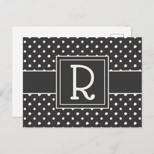 Monogram | Eenvoudige signalering Stap 1 Briefkaart (Voorkant / Achterkant)