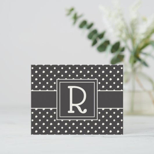Monogram | Eenvoudige signalering Stap 1 Briefkaart (Staand voorkant)