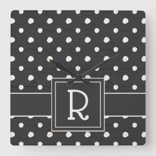 Monogram   Eenvoudige signalering Stap 1 Vierkante Klok