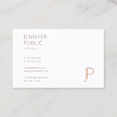 Monogram Eenvoudige Sjabloon Chic Modern Professio Visitekaartje (Voorkant)