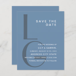 Monogram. Eenvoudige typografie bruiloft Opslaan D