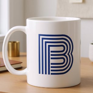 Monogram Eerste Letter Eenvoudig Minimaal Modern Koffiemok