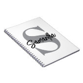 Monogram Eerste Naam  Notitieboek (Rechterzijde)