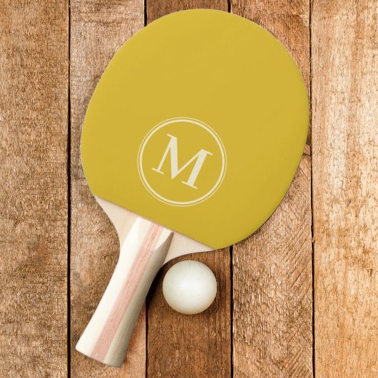 Monogram Effen Verbrand Citroen Kleur Tafeltennisbatje