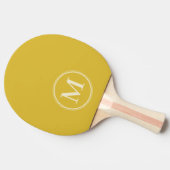 Monogram Effen Verbrand Citroen Kleur Tafeltennisbatje (Zijkant)
