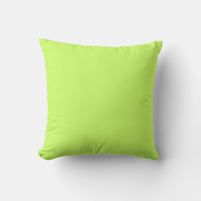 MONOGRAM effen zacht pastelgroen kussen (Voorkant)