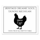 Monogram Egg Carton Stamp Farm Fresh Eggs Rubberstempel (Afrduk)