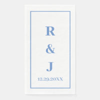 Monogram Eigen bloem Naam Cornflower Blue