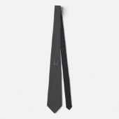 Monogram Eigen Naam Initiaal Modern Minimalistisch Stropdas (Voorkant)