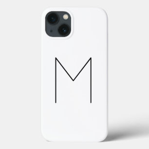 Monogram Eigen naam Initiaal Modern Plain Minimali iPhone 13 Hoesje