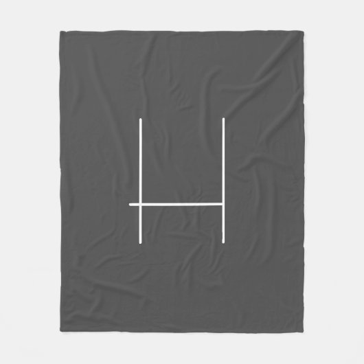 Monogram Eigen naam Initiaal Moderne Minimale Grij Fleece Deken (Voorkant)