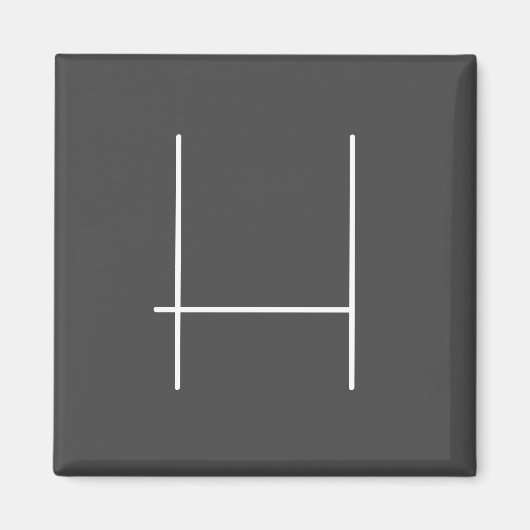 Monogram Eigen naam Initiaal Moderne Minimale Grij Magneet (Voorkant)