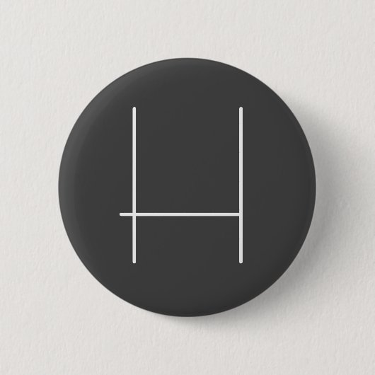Monogram Eigen naam Initiaal Moderne Minimale Grij Ronde Button 5,7 Cm (Voorkant)