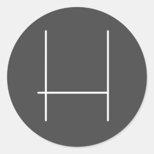 Monogram Eigen naam Initiaal Moderne Minimale Grij Ronde Sticker