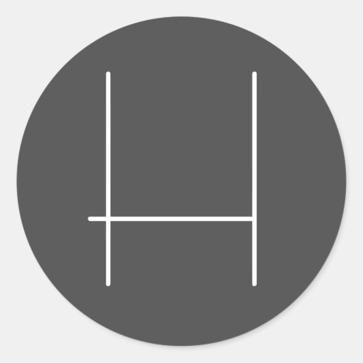 Monogram Eigen naam Initiaal Moderne Minimale Grij Ronde Sticker (Voorkant)