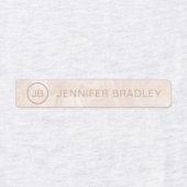 Monogram Eigen naam Kleding Labels Marmer (Design 1)