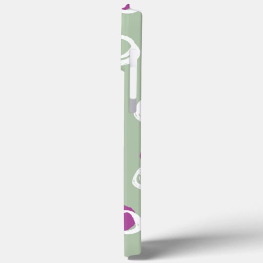 Monogram Elegant Abstract Salie cirkels Patroon Case-Mate iPhone Case (Achterkant / Links)