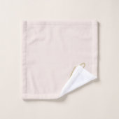 Monogram Elegant Blush Pink Gold Script Stijlvol Bad Handdoek (Wasdoekje)