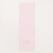 Monogram Elegant Blush Pink Minimalist Classy Chic Yogamat (Achterkant)